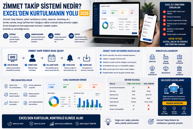 Zimmet Takip Sistemi Nedir? Excel’den Kurtulmanın Yolu 2026