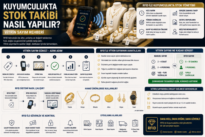 Kuyumculukta Stok Takibi Nasıl Yapılır? Vitrin Sayım Rehberi 2026