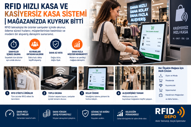 RFID Hızlı Kasa ve Kasiyersiz Kasa Sistemi | Mağazanızda Kuyruk Bitti