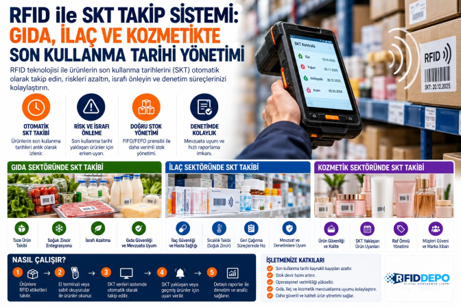 RFID ile SKT Takip Sistemi: Gıda, İlaç ve Kozmetikte Son Kullanma Tarihi Yönetimi